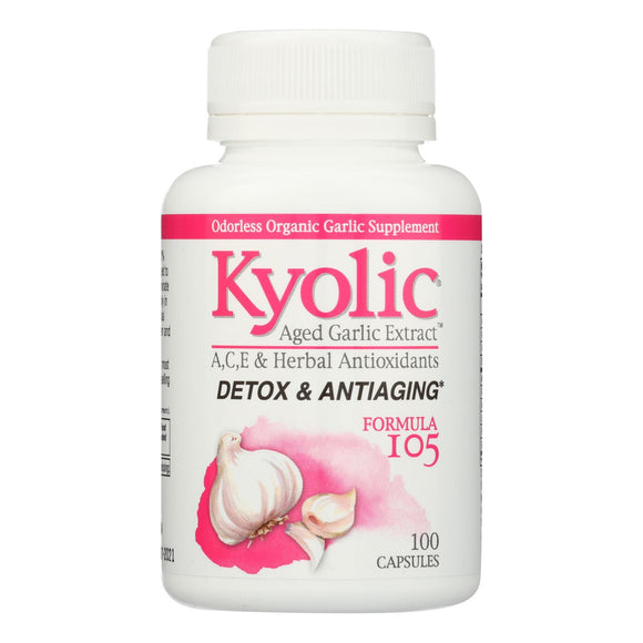 Kyolic - Aged Garlic Extract Detox And Anti-aging Formula 105 - 100 Capsules - Vita-Shoppe.com