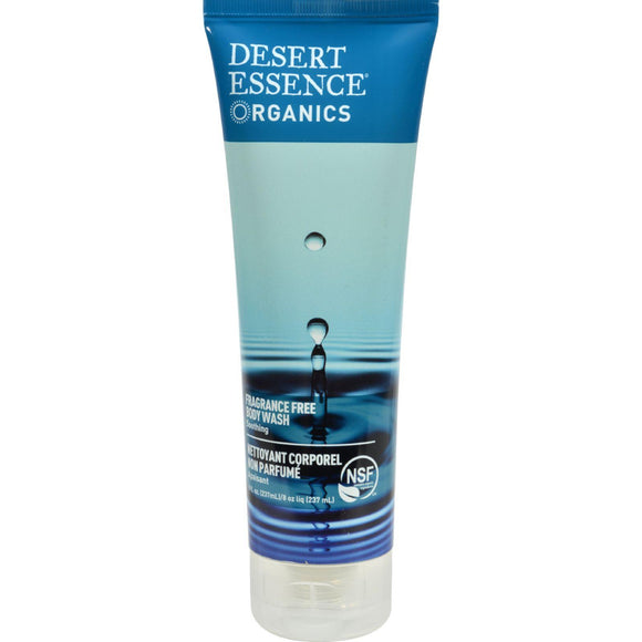 Desert Essence Pure Body Wash Fragrance Free - 8 Fl Oz - Vita-Shoppe.com