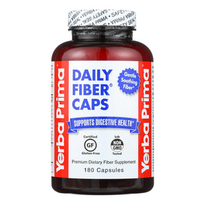 Yerba Prima Daily Fiber Caps - 625 Mg - 180 Capsules - Vita-Shoppe.com