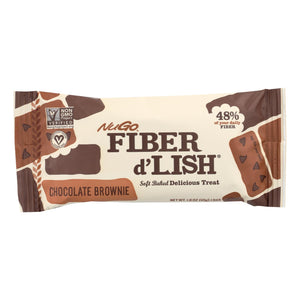 Nugo Nutrition Bar - Fiber Dlish - Chocolate Brownie - 1.6 Oz Bars - Case Of 16 - Vita-Shoppe.com