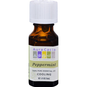 Aura Cacia Pure Essential Oil Peppermint - 0.5 Fl Oz - Vita-Shoppe.com