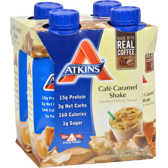 Atkins Advantage Rtd Shake Cafe Caramel - 11 Fl Oz Each - Pack Of 4 - Vita-Shoppe.com