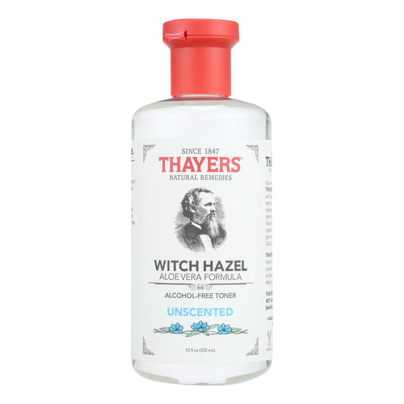 Thayers Witch Hazel With Aloe Vera Unscented - 12 Fl Oz - Vita-Shoppe.com