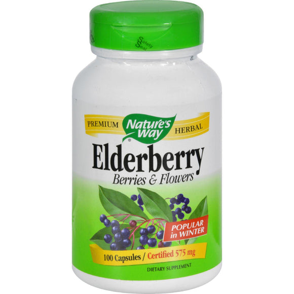 Nature's Way Elderberry Berries And Flowers - 100 Capsules - Vita-Shoppe.com