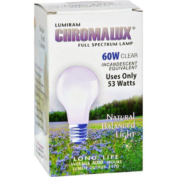 Chromalux Standard Clear Light Bulb - 60 Watt - 1 Bulb - Vita-Shoppe.com