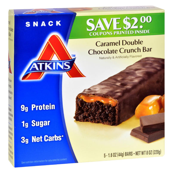 Atkins Advantage Bar Caramel Double Chocolate Crunch - 5 Bars - Vita-Shoppe.com
