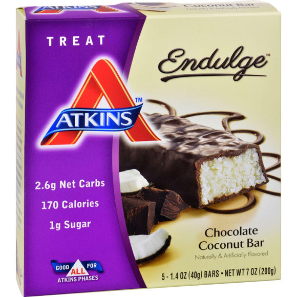 Atkins Endulge Chocolate Coconut Bar - 5-1.4 Oz - Vita-Shoppe.com