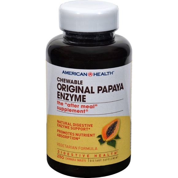 American Health Original Papaya Enzyme Chewable - 250 Tablets - Vita-Shoppe.com