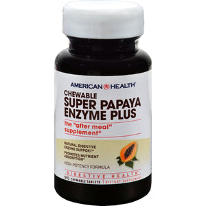 American Health Super Papaya Enzyme Plus Chewable - 90 Chewable Tablets - Vita-Shoppe.com