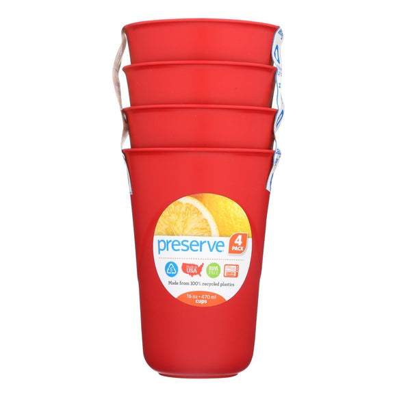 Preserve Everyday Cups - Pepper Red - Case Of 8 - 4 Packs - Vita-Shoppe.com