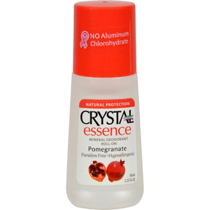 Crystal Essence Mineral Deodorant Roll-on Pomegranate - 2.25 Fl Oz - Vita-Shoppe.com