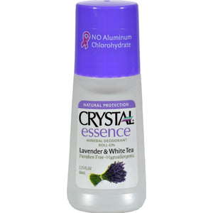 Crystal Essence Roll On Deodorant Lavender And White Tea - 2.25 Fl Oz - Vita-Shoppe.com