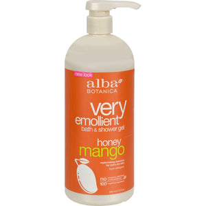 Alba Botanica Very Emollient Bath And Shower Gel Honey Mango - 32 Fl Oz - Vita-Shoppe.com