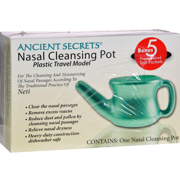 Ancient Secrets Nasal Cleansing Neti Pot - Plastic - 1 Pot - Vita-Shoppe.com