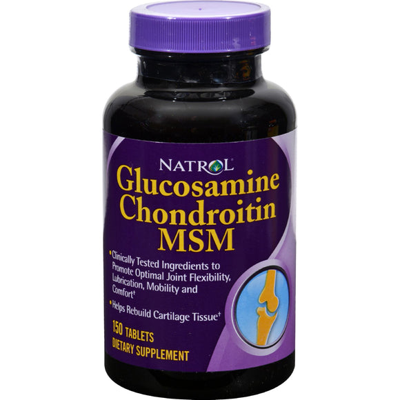 Natrol Glucosamine Chondroitin And Msm - 150 Tablets - Vita-Shoppe.com