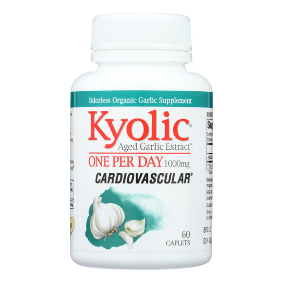 Kyolic - Aged Garlic Extract One Per Day Cardiovascular - 1000 Mg - 60 Caplets - Vita-Shoppe.com