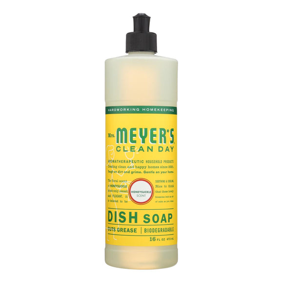 Mrs. Meyer's Clean Day - Liquid Dish Soap - Honeysuckle - Case Of 6 - 16 Oz - Vita-Shoppe.com