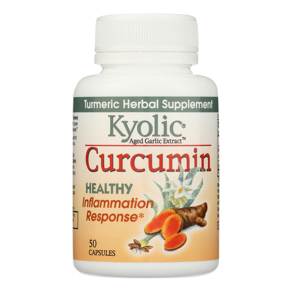 Kyolic - Aged Garlic Extract Curcumin Healthy Inflammation Response - 50 Capsules - Vita-Shoppe.com