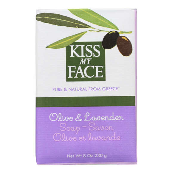 Kiss My Face Bar Soap Olive And Lavender - 8 Oz - Vita-Shoppe.com