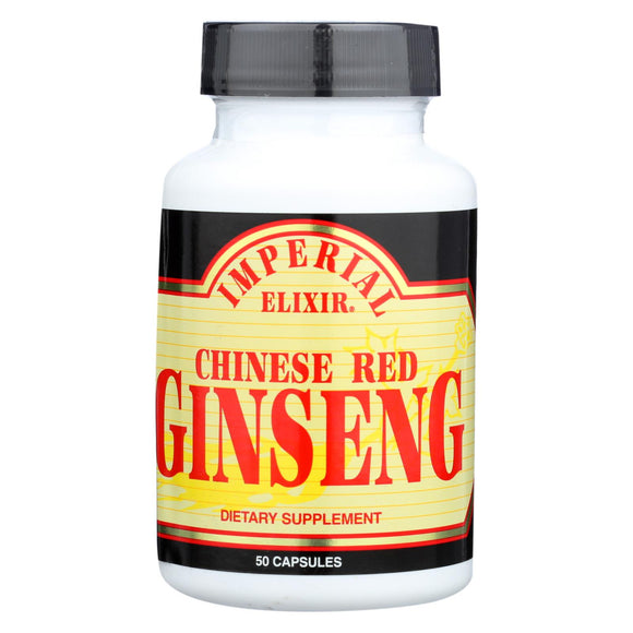 Imperial Elixir Chinese Red Ginseng - 500 Mg - 50 Capsules - Vita-Shoppe.com