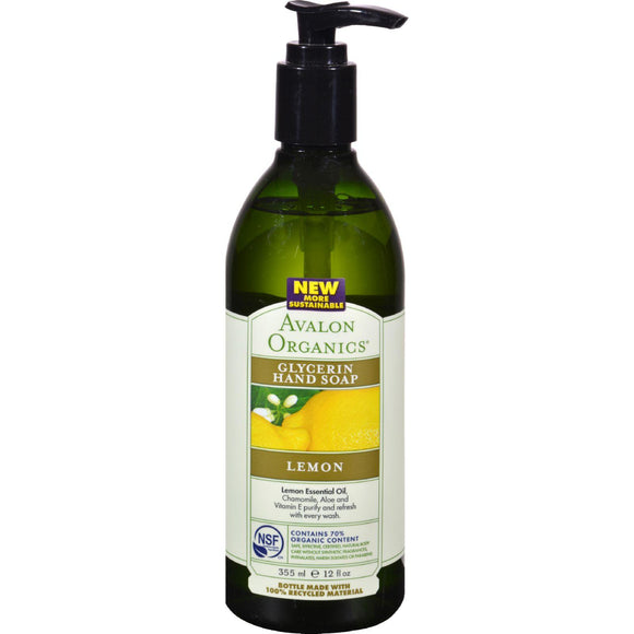 Avalon Organics Glycerin Liquid Hand Soap Lemon - 12 Fl Oz - Vita-Shoppe.com