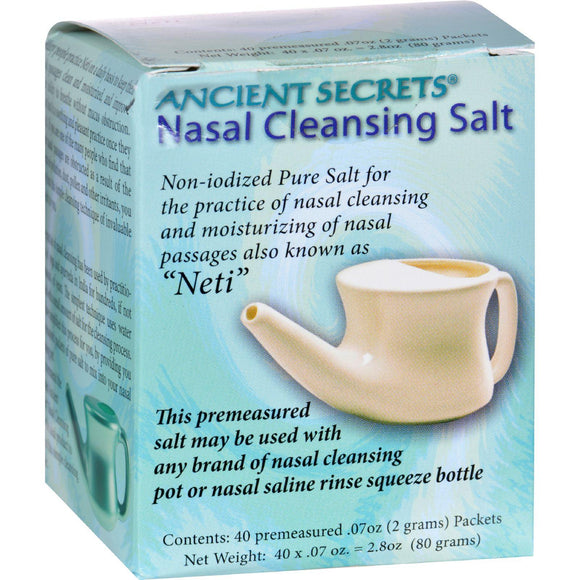 Ancient Secrets Nasal Cleansing Salt Packets - 40 Packets - Vita-Shoppe.com
