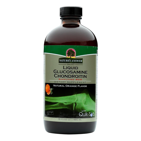 Nature's Answer - Liquid Glucosamine And Chondroitin With Msm Natural Orange - 16 Fl Oz - Vita-Shoppe.com