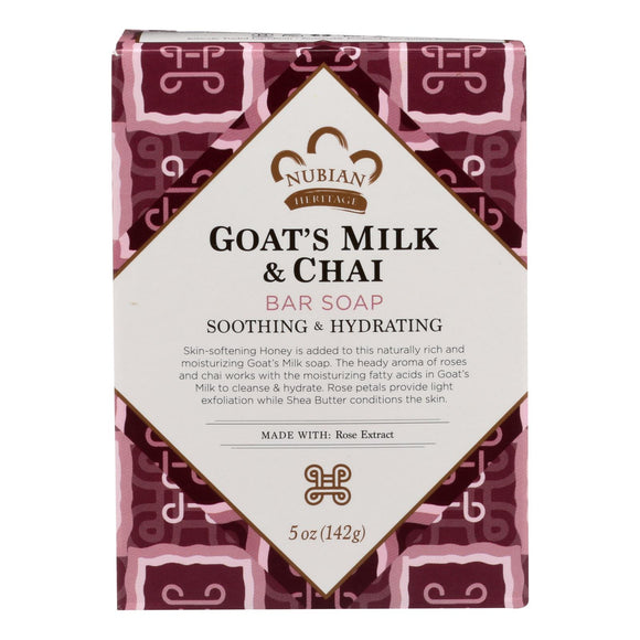 Nubian Heritage Bar Soap Goat's Milk And Chai - 5 Oz - Vita-Shoppe.com
