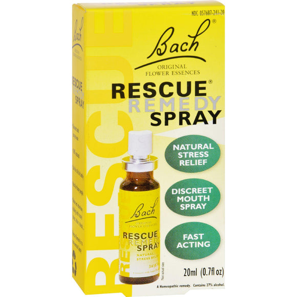 Bach Flower Remedies Essences Rescue Remedy Spray Original Flower - 0.7 Fl Oz - Vita-Shoppe.com