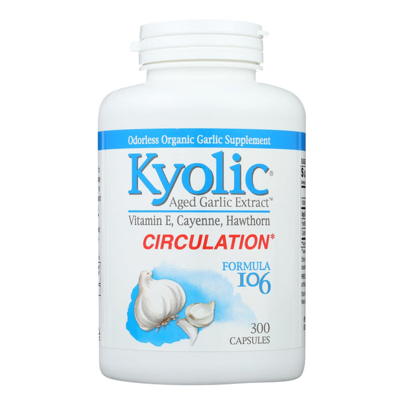 Kyolic - Aged Garlic Extract Circulation Formula 106 - 300 Capsules - Vita-Shoppe.com