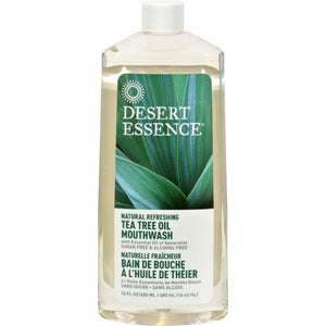 Desert Essence Natural Refreshing Tea Tree Oil Mouthwash - 16 Fl Oz - Vita-Shoppe.com