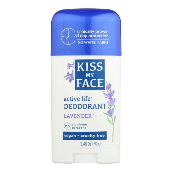 Kiss My Face Active Life Deodorant Lavender - 2.48 Oz - Vita-Shoppe.com