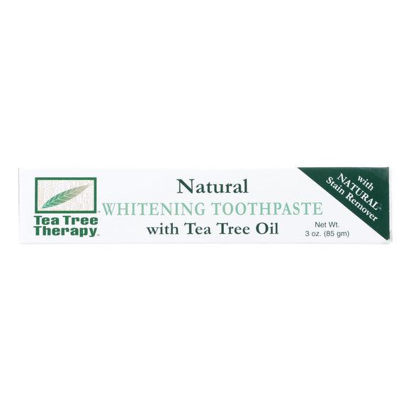 Tea Tree Therapy Natural Whitening Toothpaste - 3 Oz - Vita-Shoppe.com