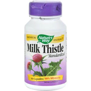 Nature's Way Milk Thistle Standardized - 60 Capsules - Vita-Shoppe.com