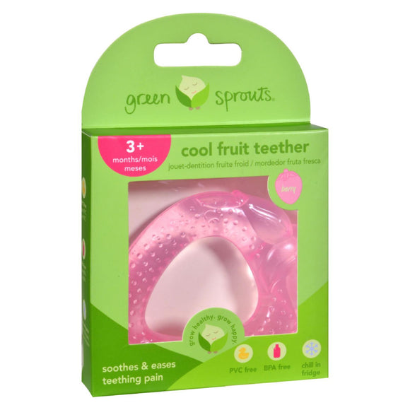 Green Sprouts Cool Soothing Teether Ring - Pink Strawberry - Vita-Shoppe.com
