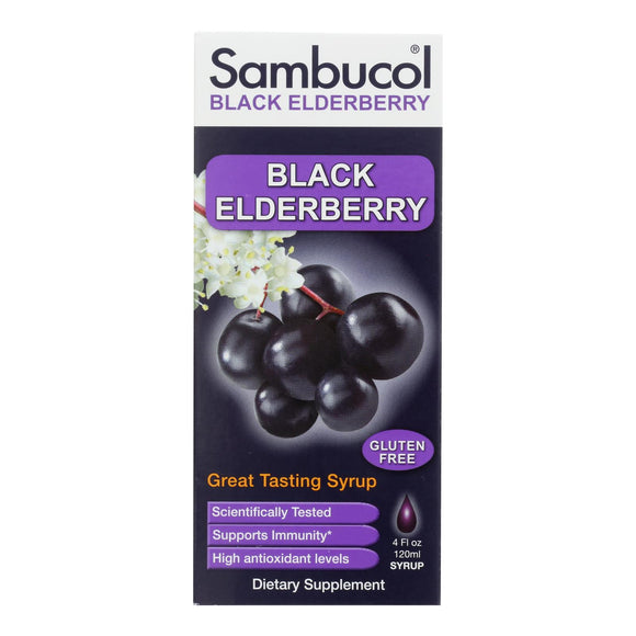 Sambucol - Black Elderberry Syrup Cold And Flu Relief Original - 4 Fl Oz - Vita-Shoppe.com