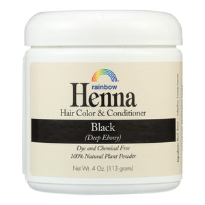 Rainbow Research Henna Hair Color And Conditioner Persian Black Deep Ebony - 4 Oz - Vita-Shoppe.com