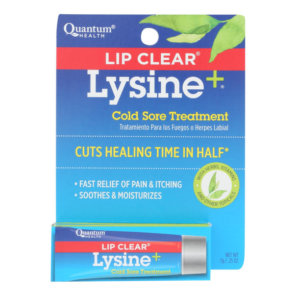 Quantum Lipclear Lysine And Cold Sore Treatment All Natural Ointment - 0.25 Oz - Vita-Shoppe.com