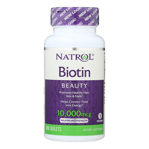 Natrol Biotin - 10000 Mcg - 100 Tablets - Vita-Shoppe.com