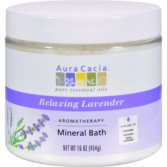 Aura Cacia Aromatherapy Mineral Bath Lavender Harvest - 16 Oz - Vita-Shoppe.com