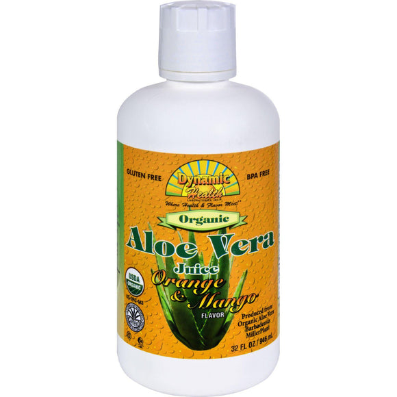 Dynamic Health Organic Aloe Vera Juice Orange Mango - 32 Fl Oz - Vita-Shoppe.com