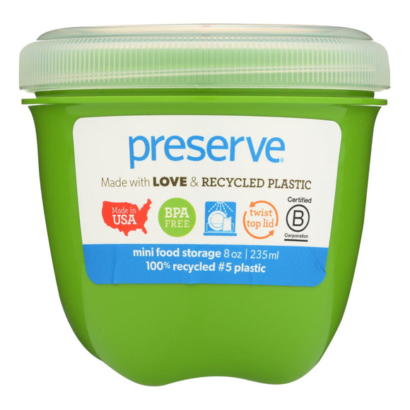 Preserve Mini Food Storage Container - Apple Green - Case Of 12 - 8 Oz - Vita-Shoppe.com