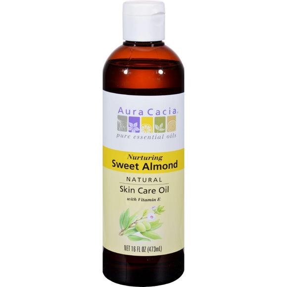 Aura Cacia Natural Skin Care Oil Sweet Almond - 16 Fl Oz - Vita-Shoppe.com