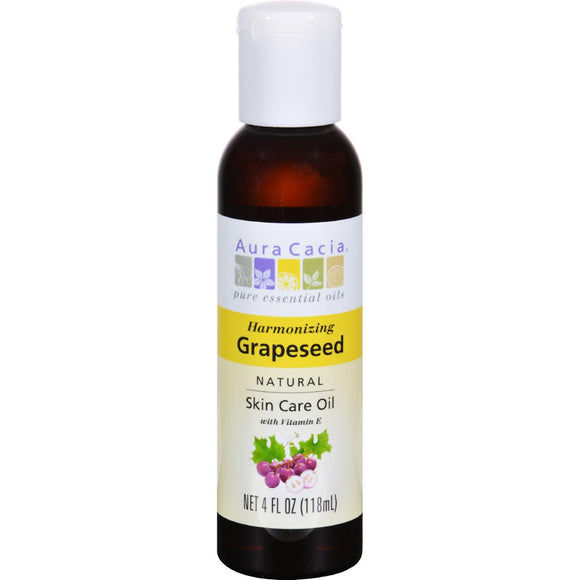 Aura Cacia Natural Skin Care Oil Grapeseed - 4 Fl Oz - Vita-Shoppe.com
