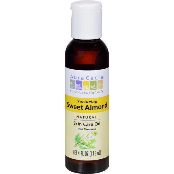 Aura Cacia Sweet Almond Natural Skin Care Oil - 4 Fl Oz - Vita-Shoppe.com