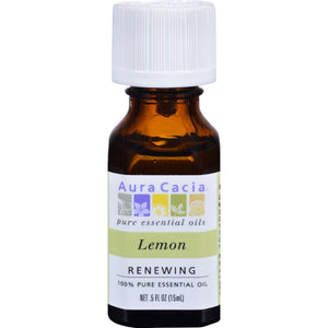 Aura Cacia Essential Oil - Lemon - 0.5 Fl Oz - Vita-Shoppe.com