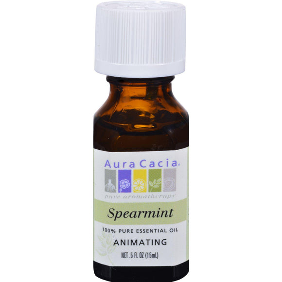 Aura Cacia Essential Oil Spearmint - 0.5 Fl Oz - Vita-Shoppe.com