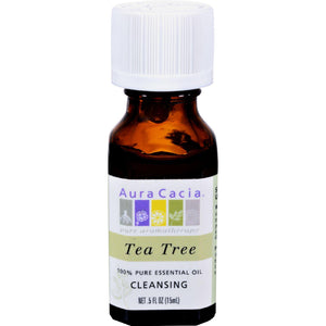Aura Cacia Pure Essential Oil Tea Tree - 0.5 Fl Oz - Vita-Shoppe.com