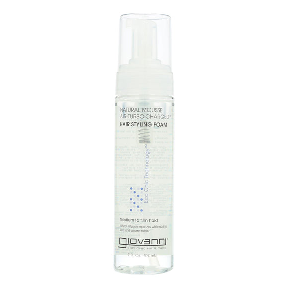 Giovanni All-natural Hair Styling Mousse Air-turbo Charged - 7 Oz - Vita-Shoppe.com