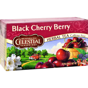 Celestial Seasonings Herbal Tea Caffeine Free Black Cherry Berry - 20 Tea Bags - Case Of 6 - Vita-Shoppe.com